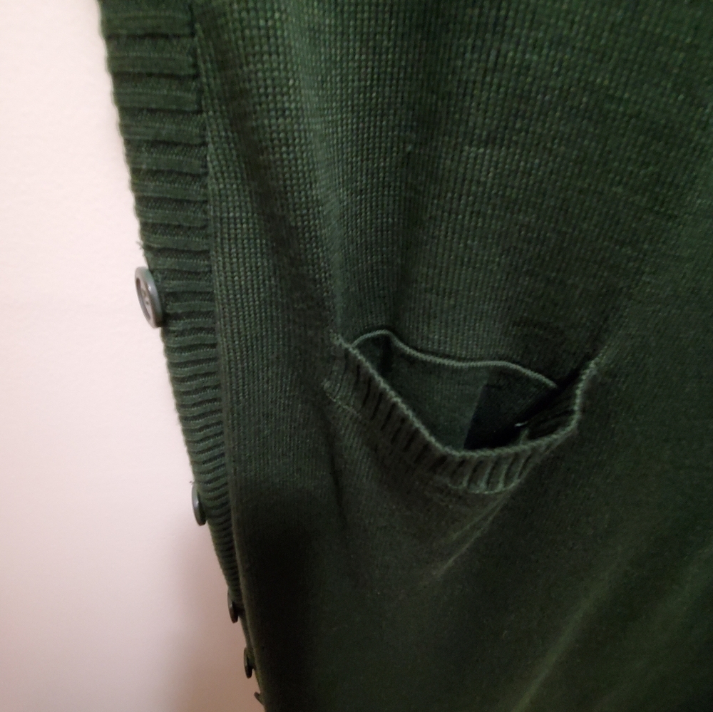 Calvin Klein hunter green Cowl Neck Sweater Dress NWT - Picture 3 of 4
